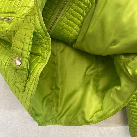 NEW Chicos Additions Green Quilted Zip Up Spring Jacket Size 2 (Large) Telluride - Picture 13 of 15